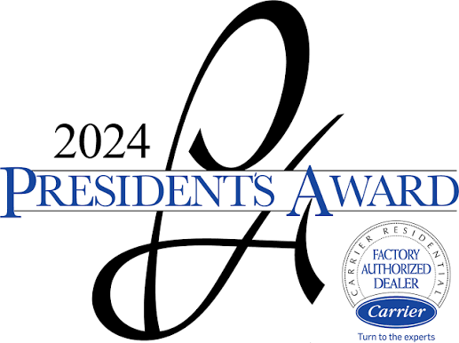Carrier President's Award presented to Ferrell's Air Conditioning & Heating